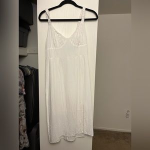 Princess Polly White Linen Blend Sweetheart MIDI Dress